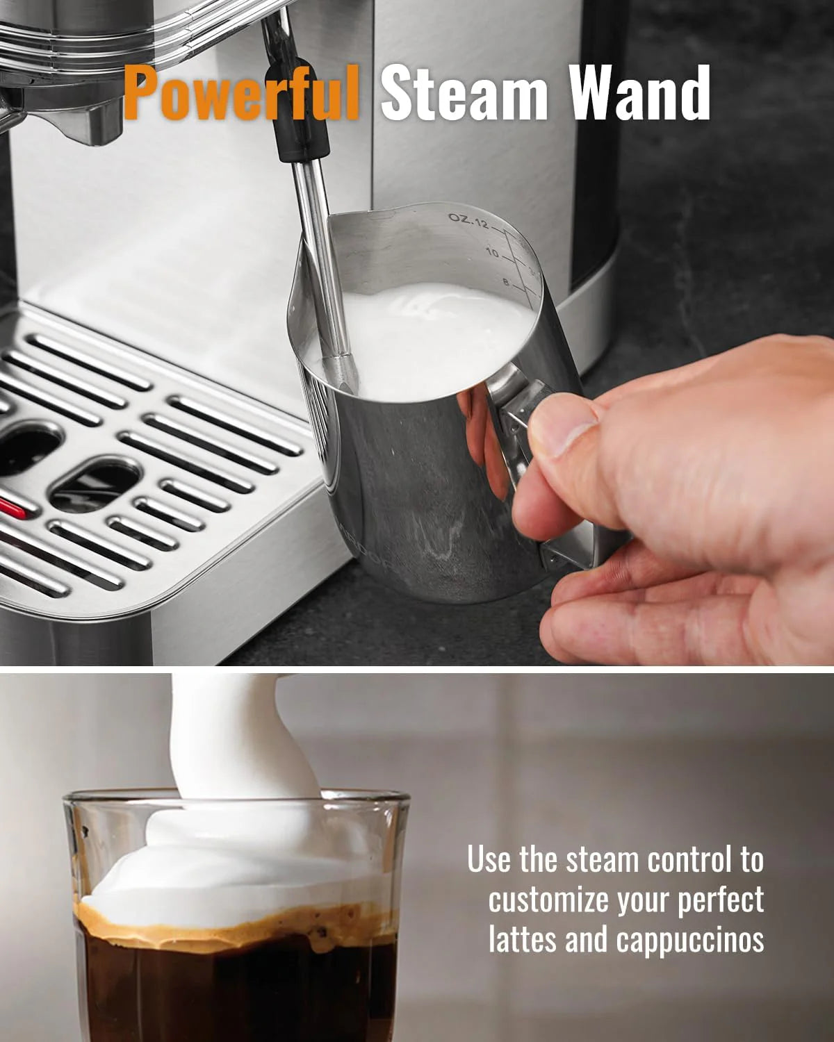 SHARDOR Espresso Machine 20 Bar, Professional Espresso Machine with Milk Frother and Touchscreen