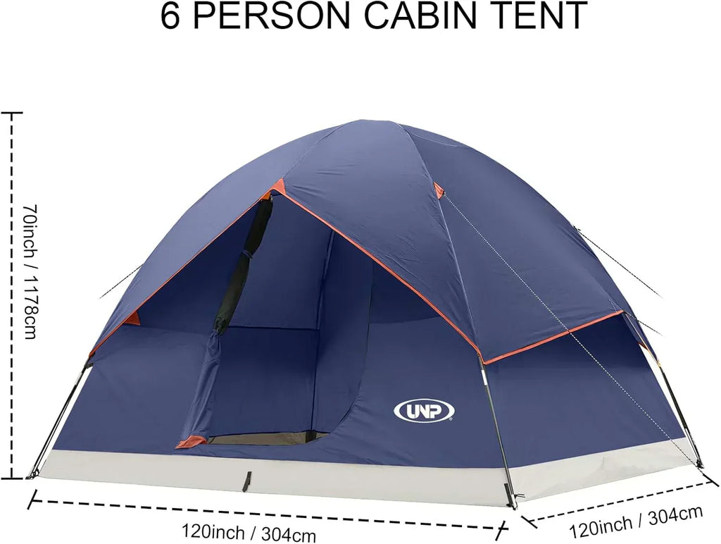 Camping Tent 2/3/4/6 Person Dome Tent Portable Camping Tent Outdoor and Backpacking Beach