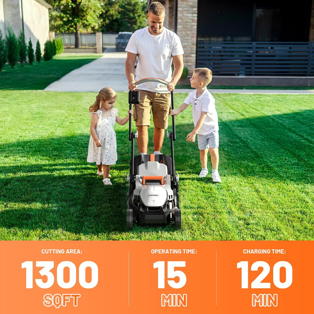 Litheli Cordless Lawn Mower 13 Inch, U20 Handy+ 20V Electric Lawn Mowers for Garden