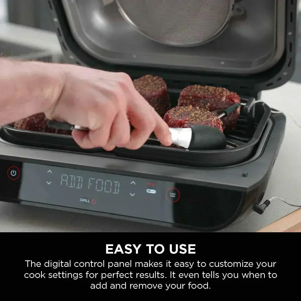 Ninja Foodi Smart XL 6-in-1 Indoor Grill with Air Fry Bake Roast Broil and Dehydrate