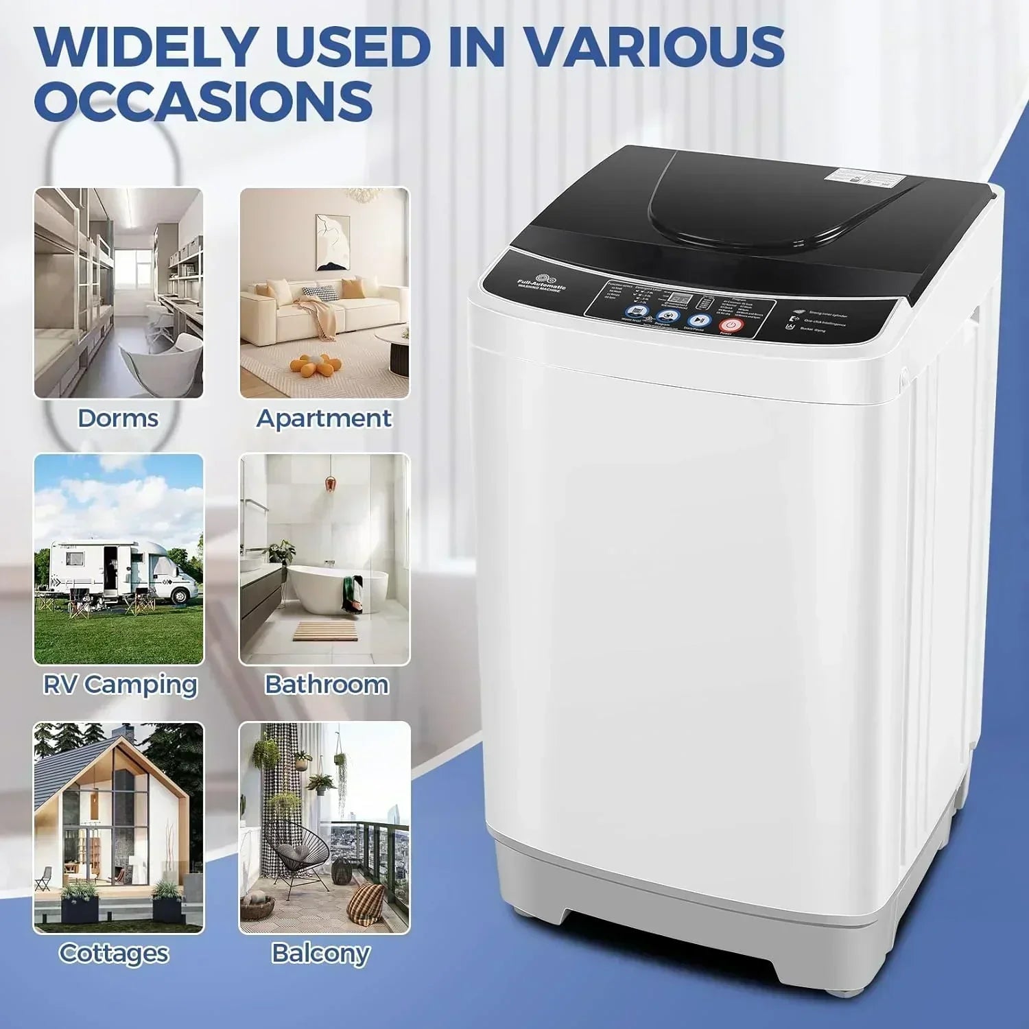 20Lbs Portable Washing Machine Nictemaw Portable Washer 2.8 Cu.ft Washer and Dryer Combo