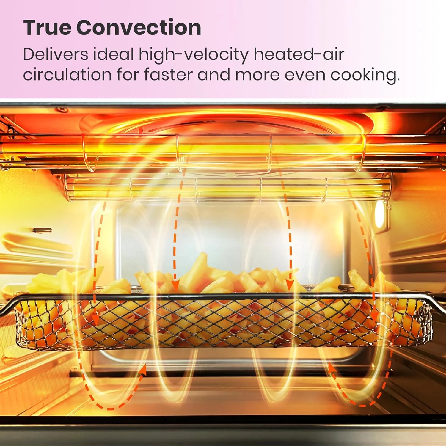 Infrared Heating Air Fryer Toaster Oven, Extra Large Countertop Convection Oven 10-in-1 Combo, 6-Slice Toast, Enamel Baking Pan Easy Clean with Recipe Book, Black Matte Stainless Steel
