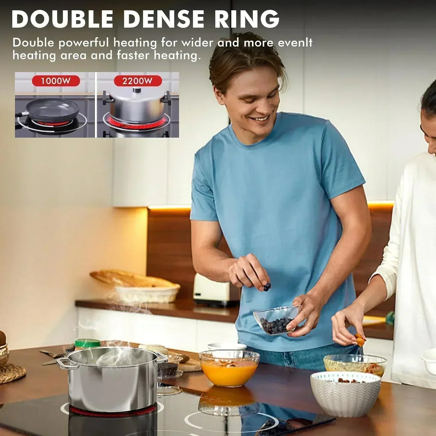 Electric Cooktop 30 Inch - 5 Burners Built-in Ceramic Cooktop 30 Electric Stove Top