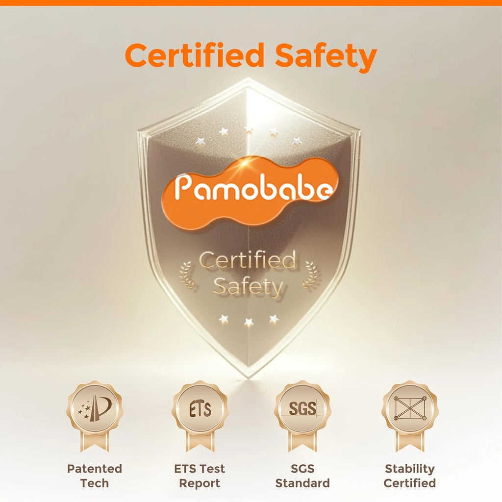 Pamo Babe Baby Playpen - Heavy-duty steel frame provides a safe sleeping space and portable crib