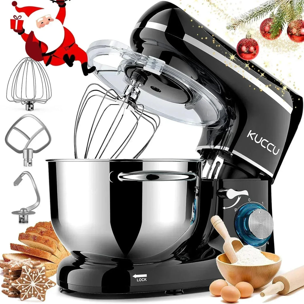 Stand Mixer 6.5 Qt 660W 6-Speed Tilt-Head Food Dough Mixer Kitchen Electric Mixer Stainless Steel