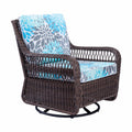 Outdoor Swivel Rocker Patio Chair Outdoor Wicker Rocking Glider Chair with Water Resistant Seat