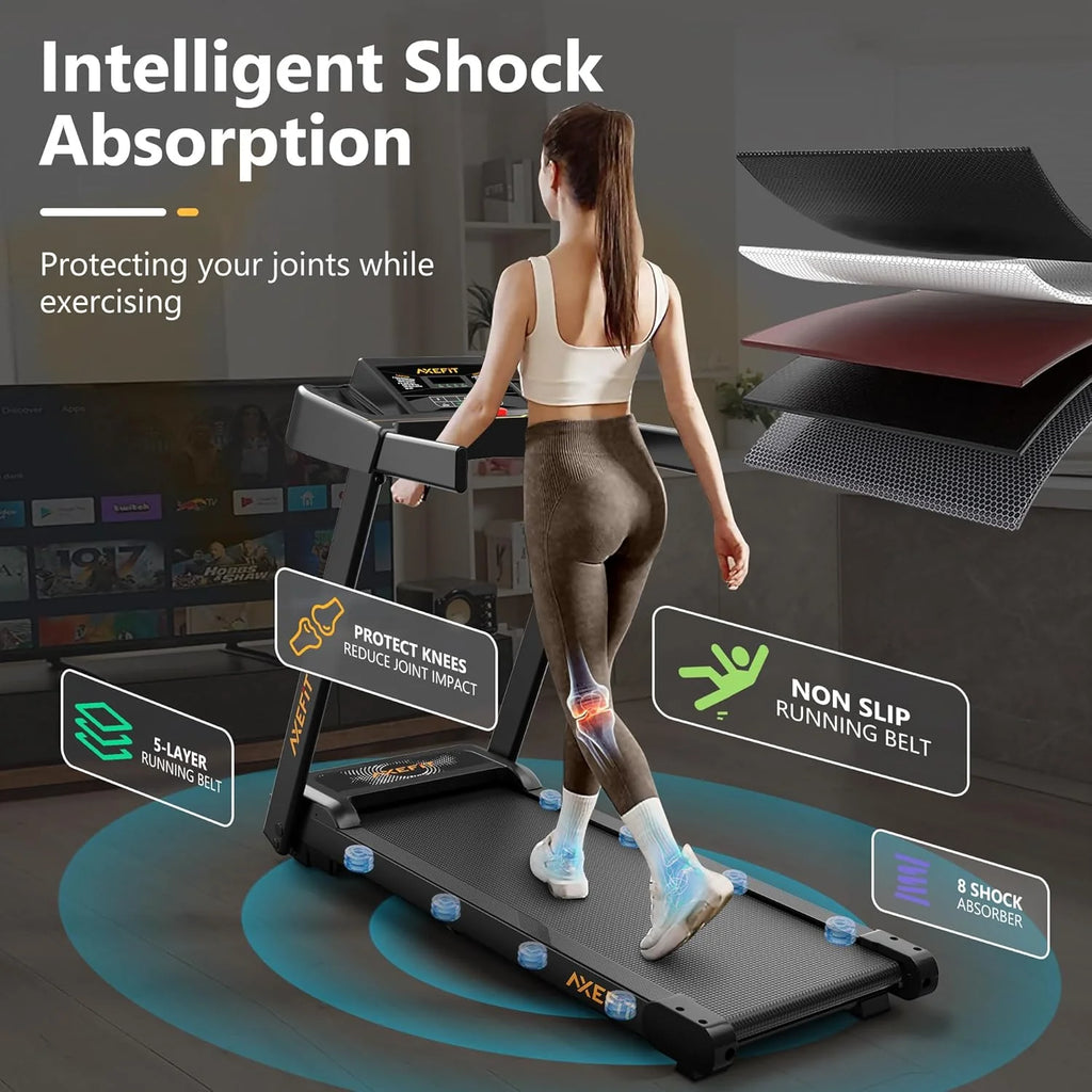 2.5 HP Portable Treadmill with Inclined Walking Pad, Panel and Remote, 4-in-1 Walking Treadmill, 265 lb Capacity