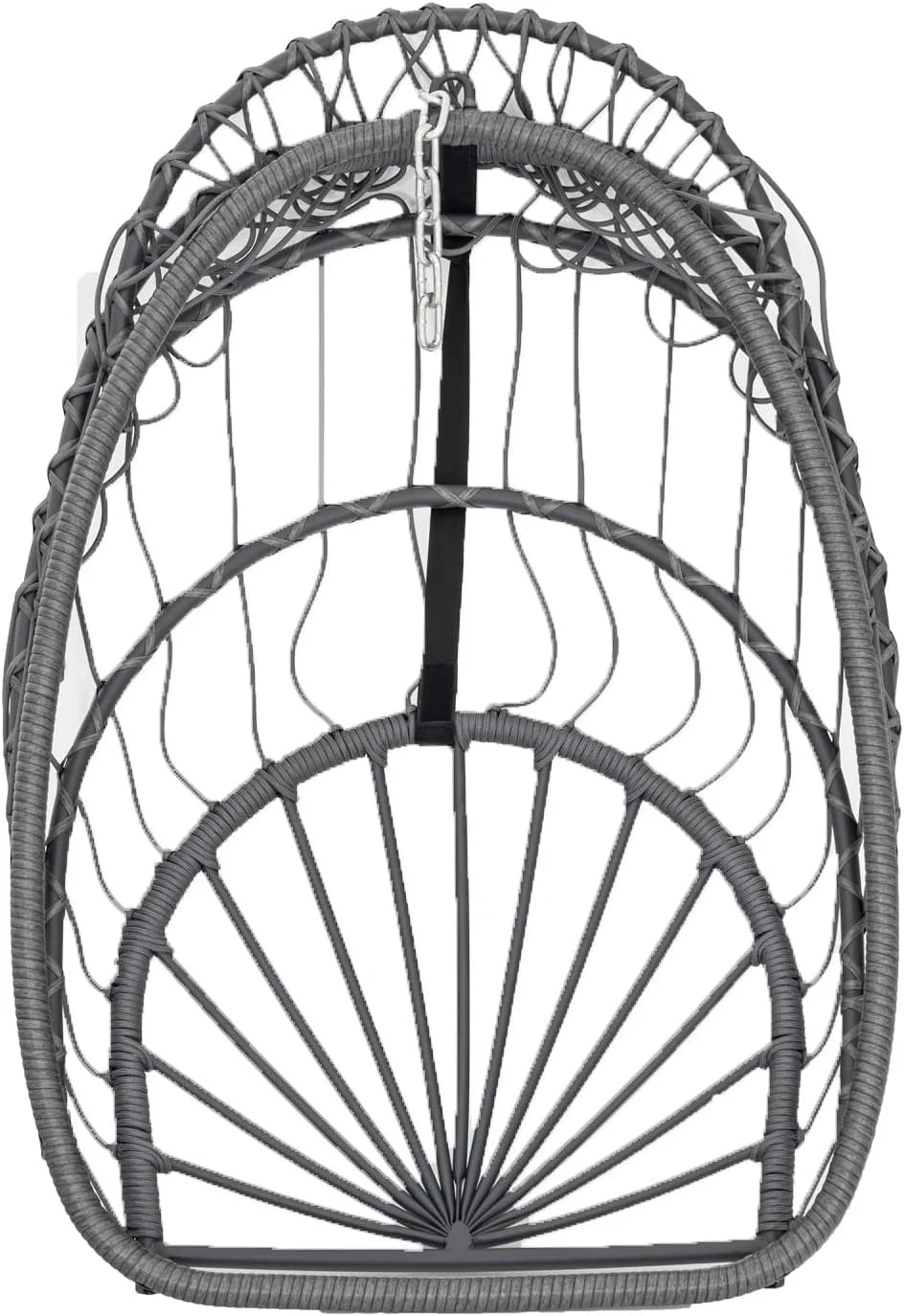 Yechen Indoor Outdoor Egg Hanging Chair Patio Wicker Swing Egg Chair Indoor Swinging Chair
