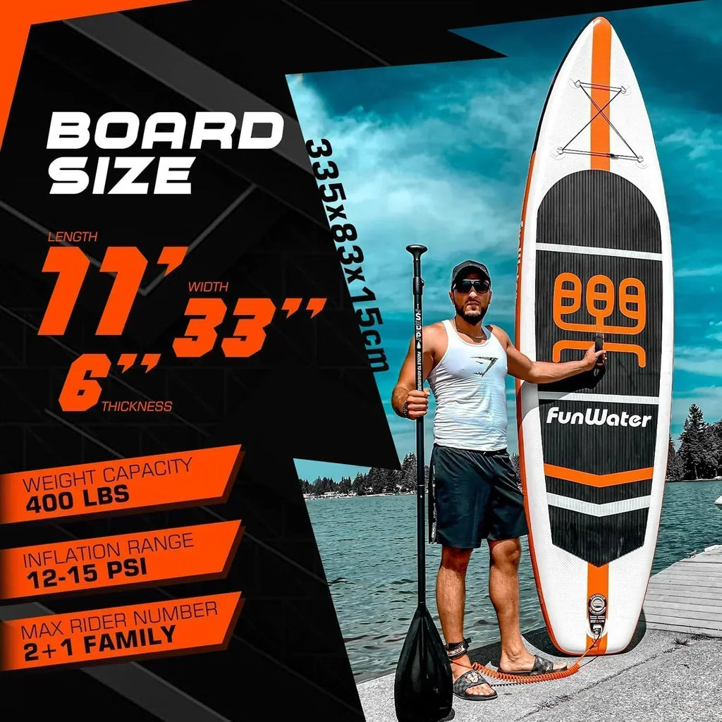 FunWater Stand Up Paddle Board Ultralight Inflatable Paddle Board with SUP Accessories