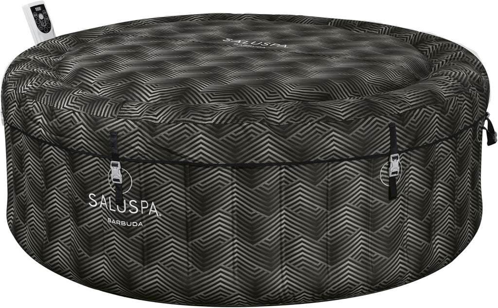 Bestway SaluSpa Miami EnergySense AirJet Inflatable Hot Tub Spa (71 x 26) | Portable Hot Tub with 2 Covers (1 Energy-Efficient Thermal Cover and 1 Standard Cover) | Fits Up to 2-4 Persons | Black