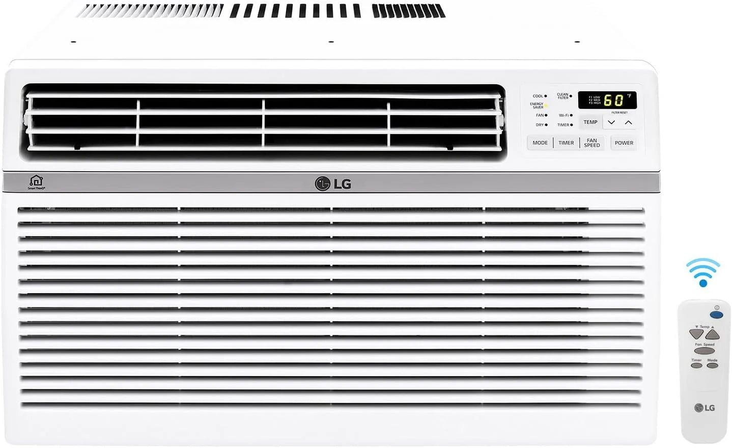 LG 6,000 BTU Window Air Conditioner, 115V, Cools 250 Sq.Ft. for Bedroom, Den