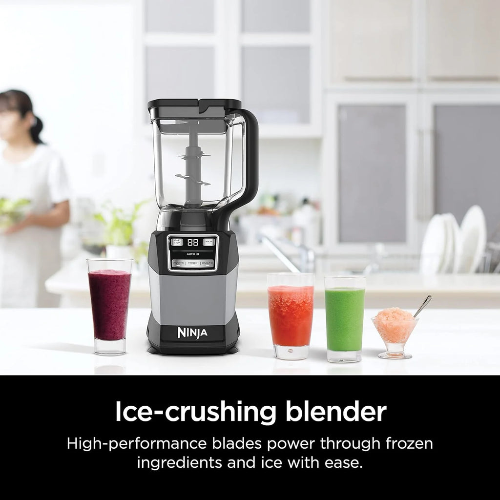 Ninja Blender Compact Kitchen System for Smoothies, Doughs, and Frozen Drinks with Auto-IQ, 72 oz* Blender Jar