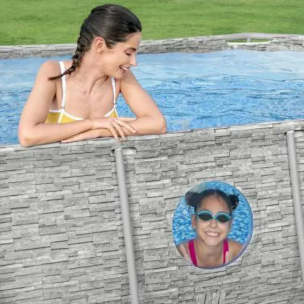 Power Steel Swim Vista Series II 14' x 8' 2 x 39.5 Above Ground Outdoor Swimming Pool Set