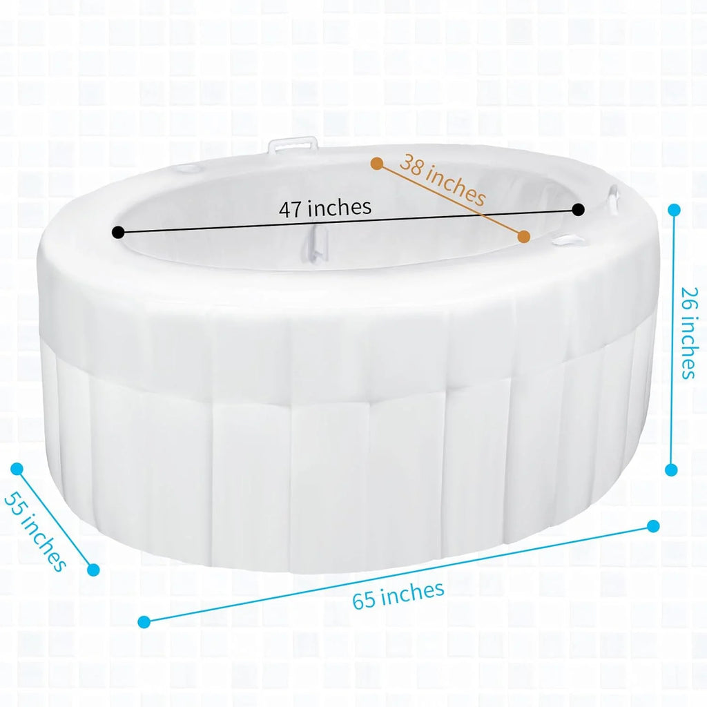 1 Set Birth Pool with Liner Including 1 Inflatable Home Birthing Pool 1 Liner Birthing Tub White Water Birth Tub for Labor Expectant Mothers Doula Midwife Supplies 65 L x 55 W x 26 H