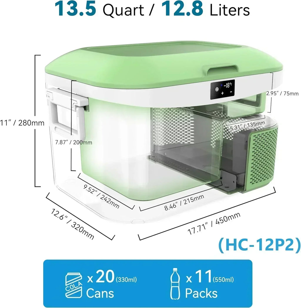 Car Fridge Portable 12 Volt Refrigerator 23 Quart (22 Liter) Freezer Compressor Cooler 12V/24V