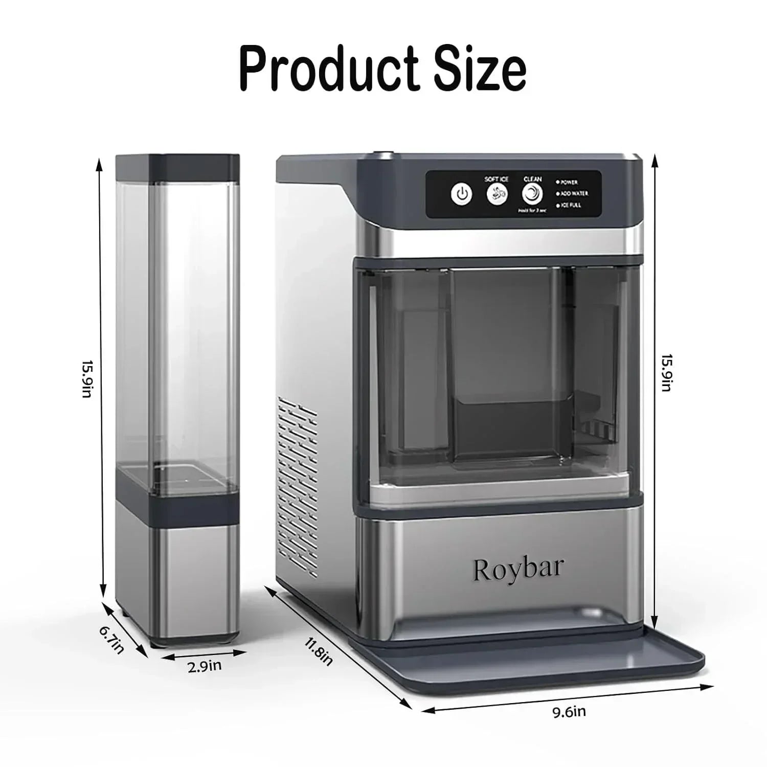 Large Capacity Ice Makers Countertop One-Click Operation Self-Cleaning Portable Ice Maker