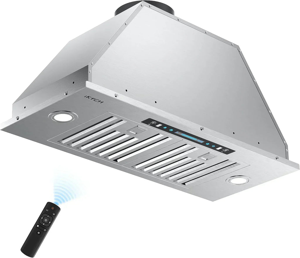IKTCH 30 Built-in Plug-in Range Hood 900 CFM Stainless Steel Kitchen Range Hood