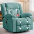 Rocker Recliner, Glider Recliner Chairs for Adults, 360�� Swivel Rocking Chair with Massage and Heating, Nursery Chair