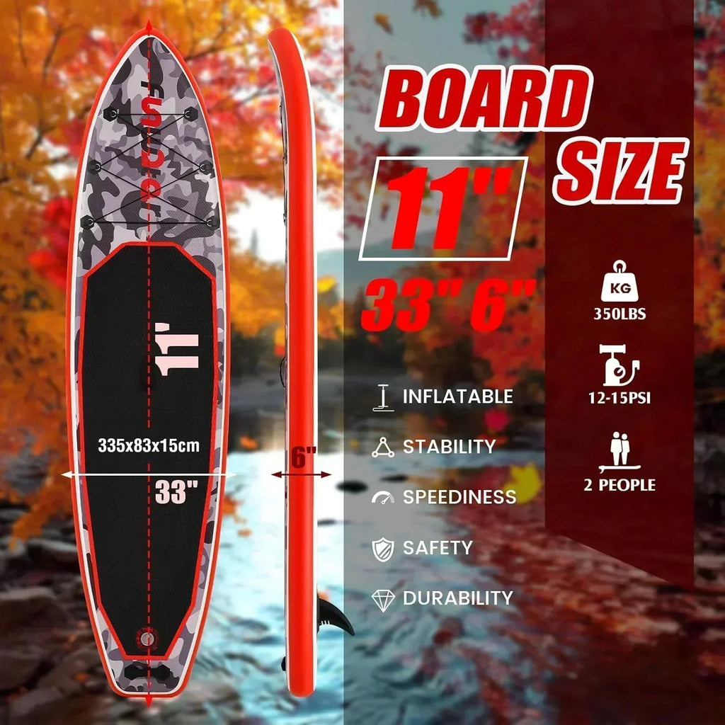 FunWater Inflatable Stand Up Paddle Board Premium SUP Paddle Accessories EVA Deck