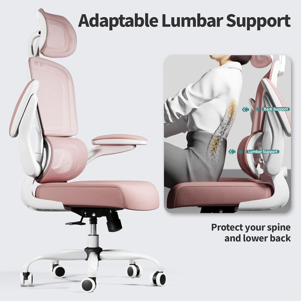 Office Chair Ergonomic Desk Chair, 330 lbs Home Mesh Desk Chair with Wheels, Comfortable Gaming Chair, High Back Office Chair