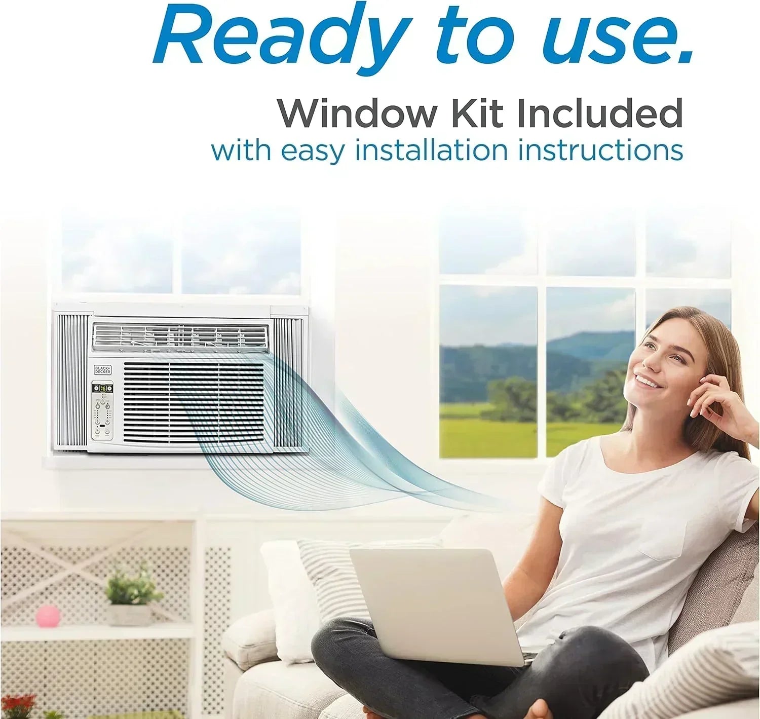 BLACK+DECKER Window Air Conditioner 5000 BTU Cools Up to 150 Square Feet AC Mechanical Controls