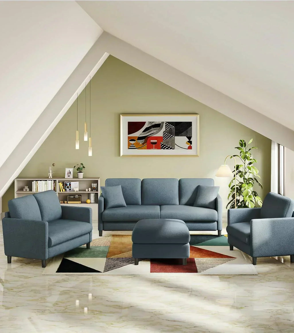 Loveseat Sofa 51 Love Seat Comfy Corduroy Small Loveseat Tool-Free Setup Couch