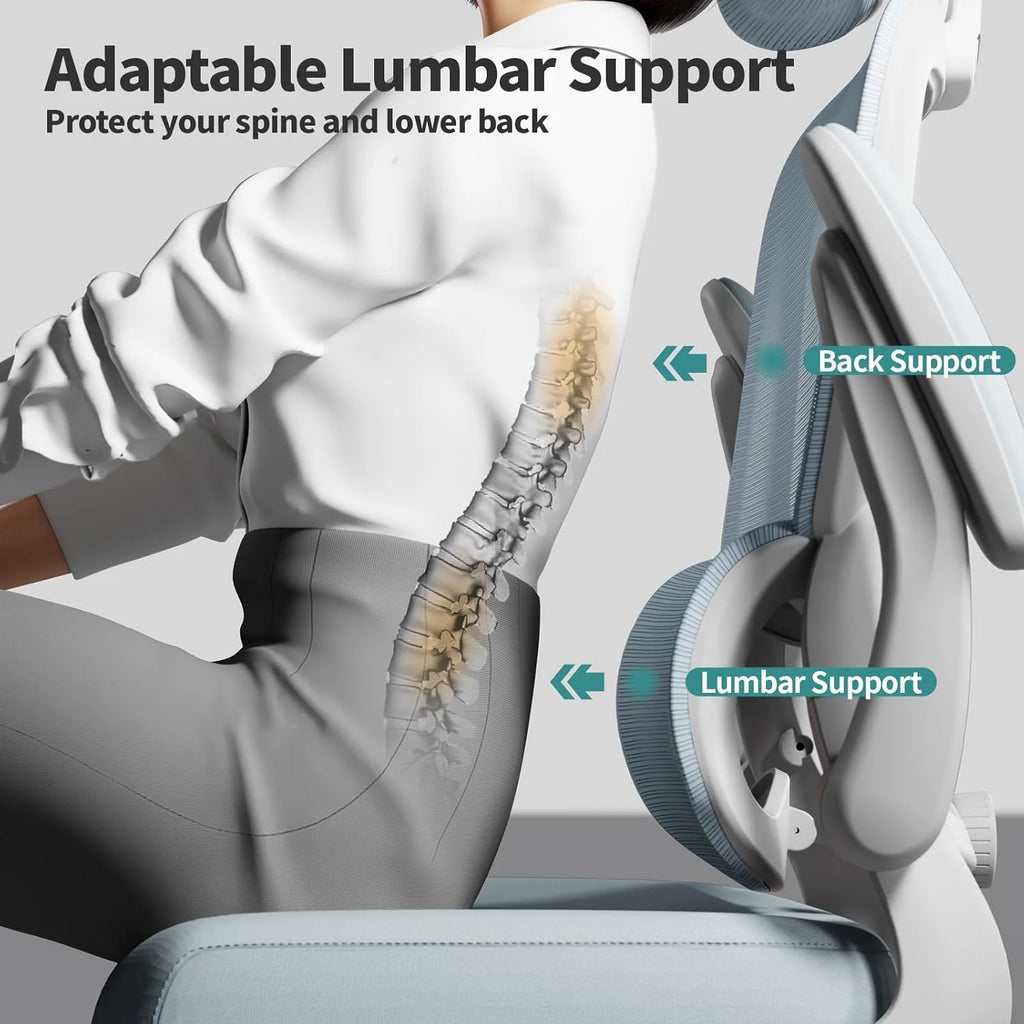 Office Chair Ergonomic Desk Chair, 330 lbs Home Mesh Desk Chair with Wheels, Comfortable Gaming Chair, High Back Office Chair