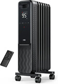 Indoor electric radiant heater with overheat and tip-over protection digital thermostat
