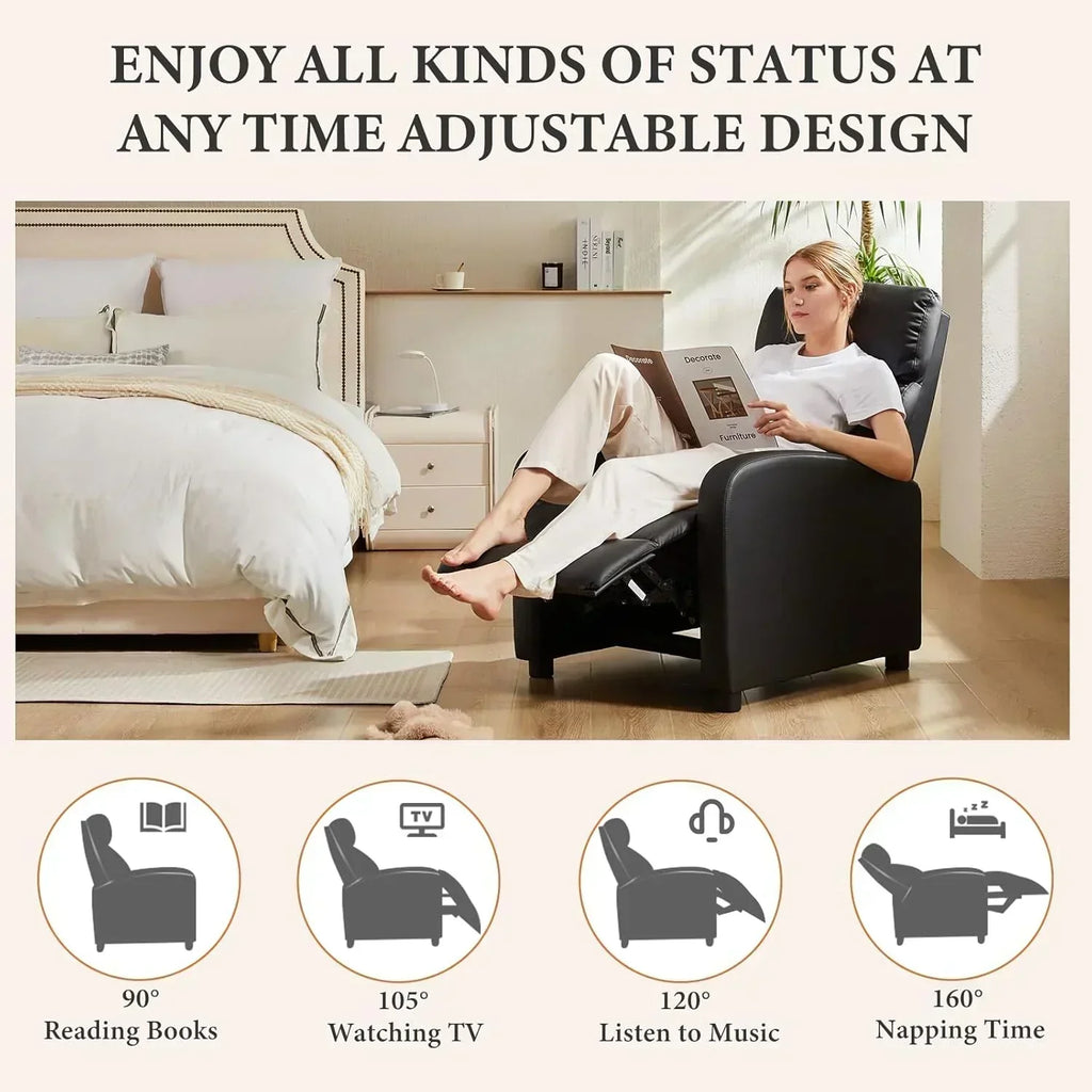 Adult massage recliner adjustable home theater seat modern fabric recliner