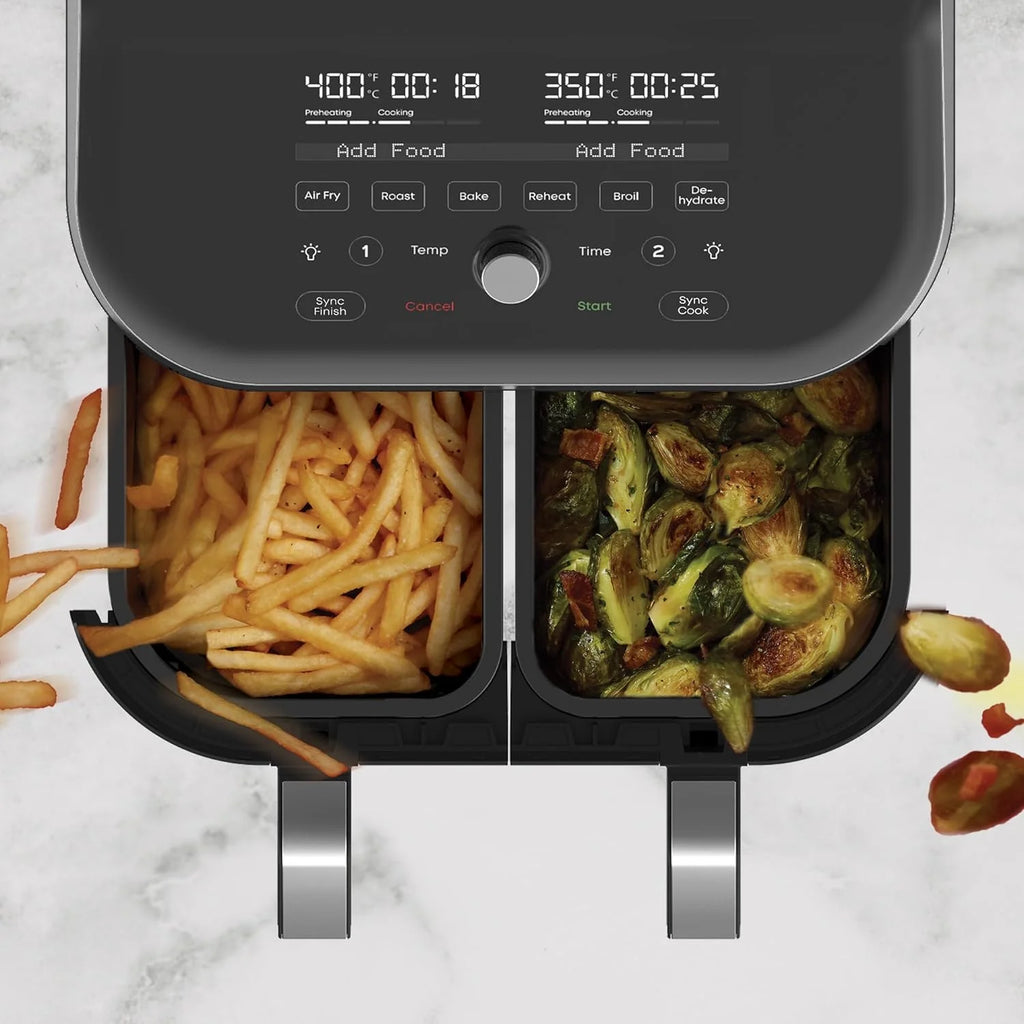 Instant Pot Vortex Plus 6QT Air Fryer with Odor Erase Technology,6-in-1 Functions that Crisps,Roasts, Broils,Dehydrates, Bakes & Reheats, 100+In-App Recipes, from the Makers of Instant Pot,1700W,Black
