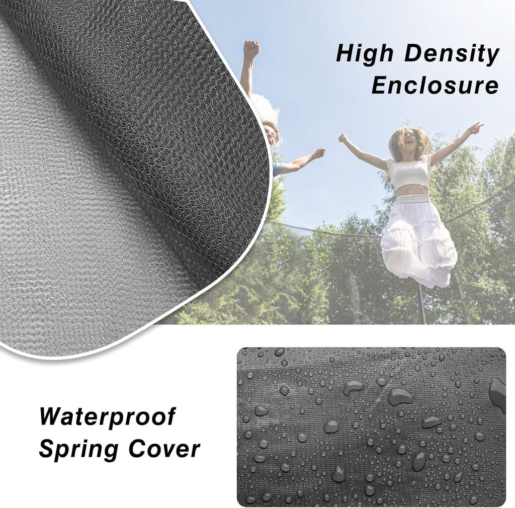 AOTOB 8FT 10FT 12FT 14 FT 15FT Trampoline with Safety Enclosure Net Outdoor Trampoline