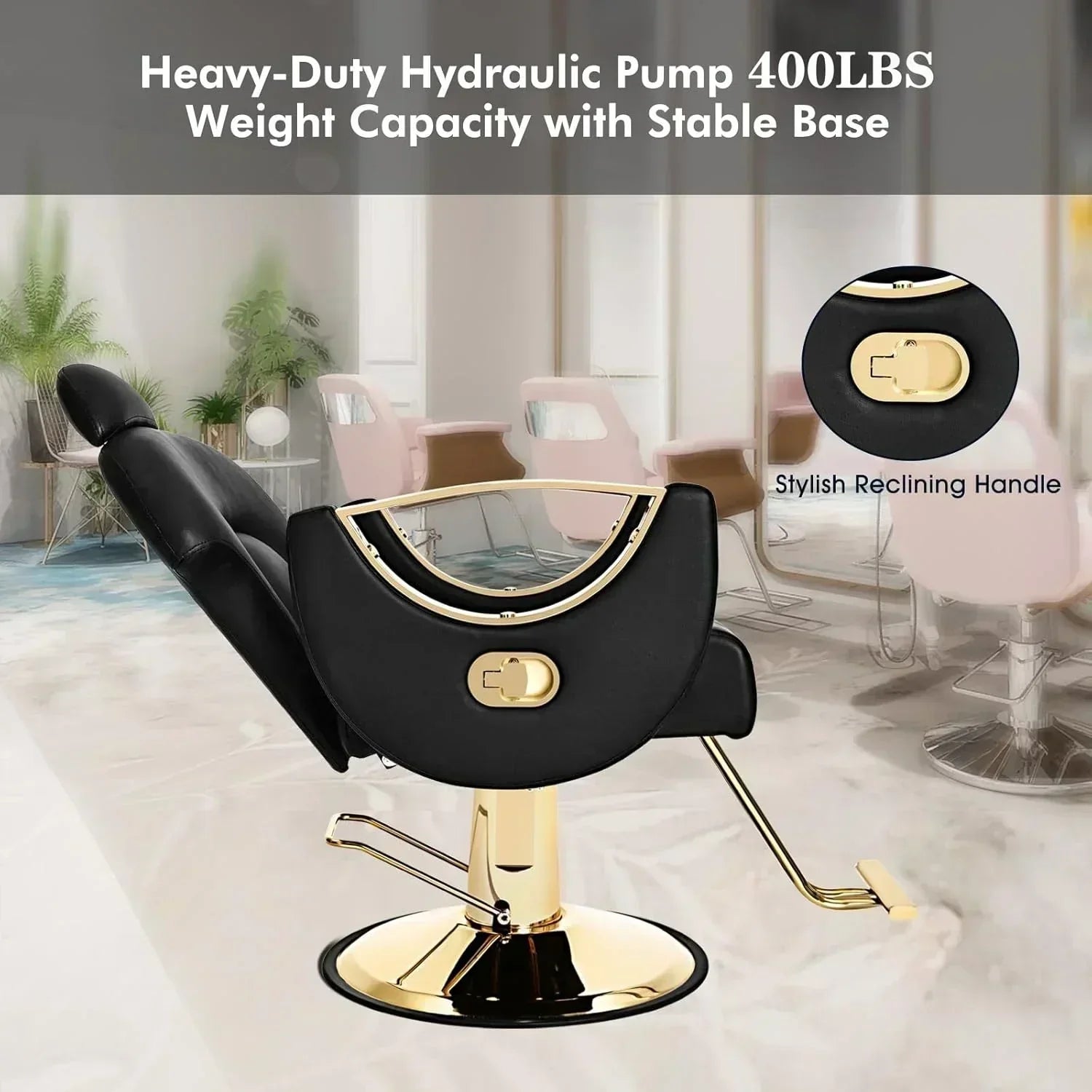 Artist Hand Salon Chair Reclining Barber Chair Oversized Hydraulic Pump Hair Salon Chair