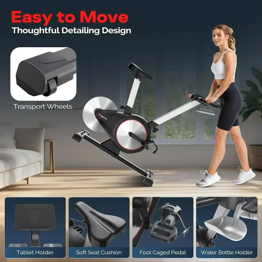 Sperax Exercise Bike Stationary Bikes Indoor Cycling Bike Spin Bike with Comfortable Seat