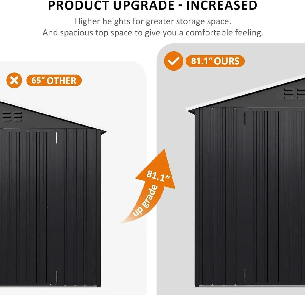 polar aurora 8x12 ft outdoor storage shed metal garden shed frame structure tool sheds
