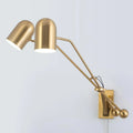 Modern Plug in Wall Sconces Set of 2 Black Swing Arm Wall Lights with ON/Off Switch Cord