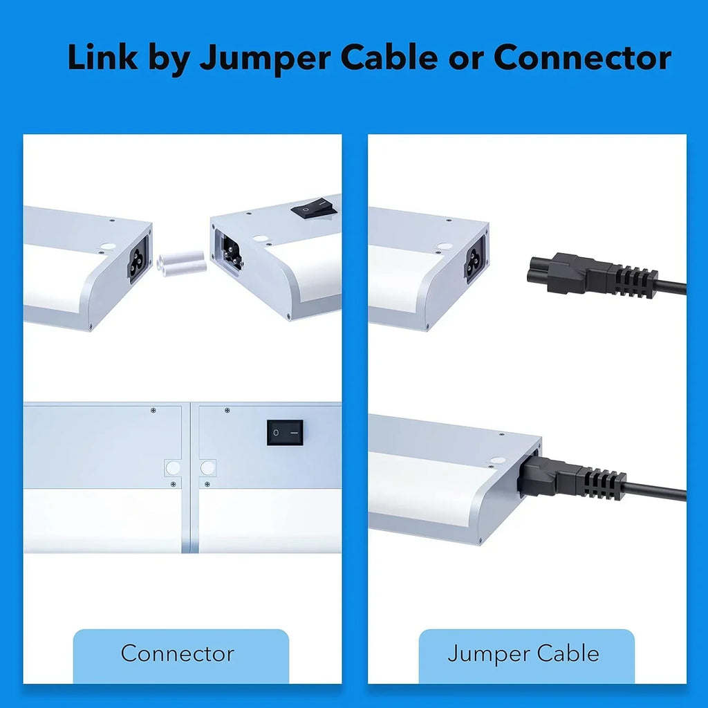 Smart under-cabinet lighting strip white and color-changing dimmable
