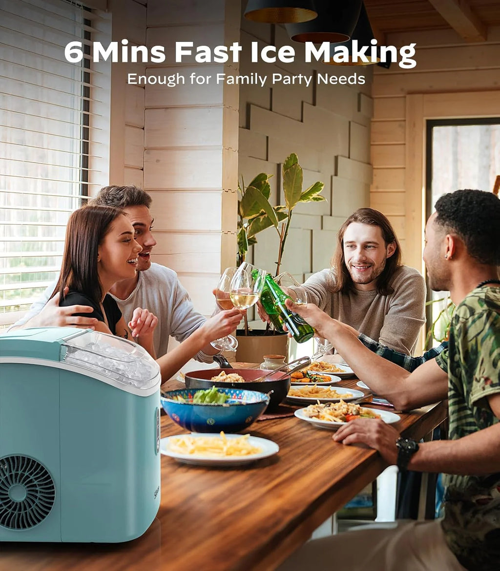 Nugget Ice Maker Countertop, Silonn Chewable Pellet Ice Machine with Self-Cleanin Function, 33lbs/24H Portable Ice Makers for Home Kitchen Officce, Black