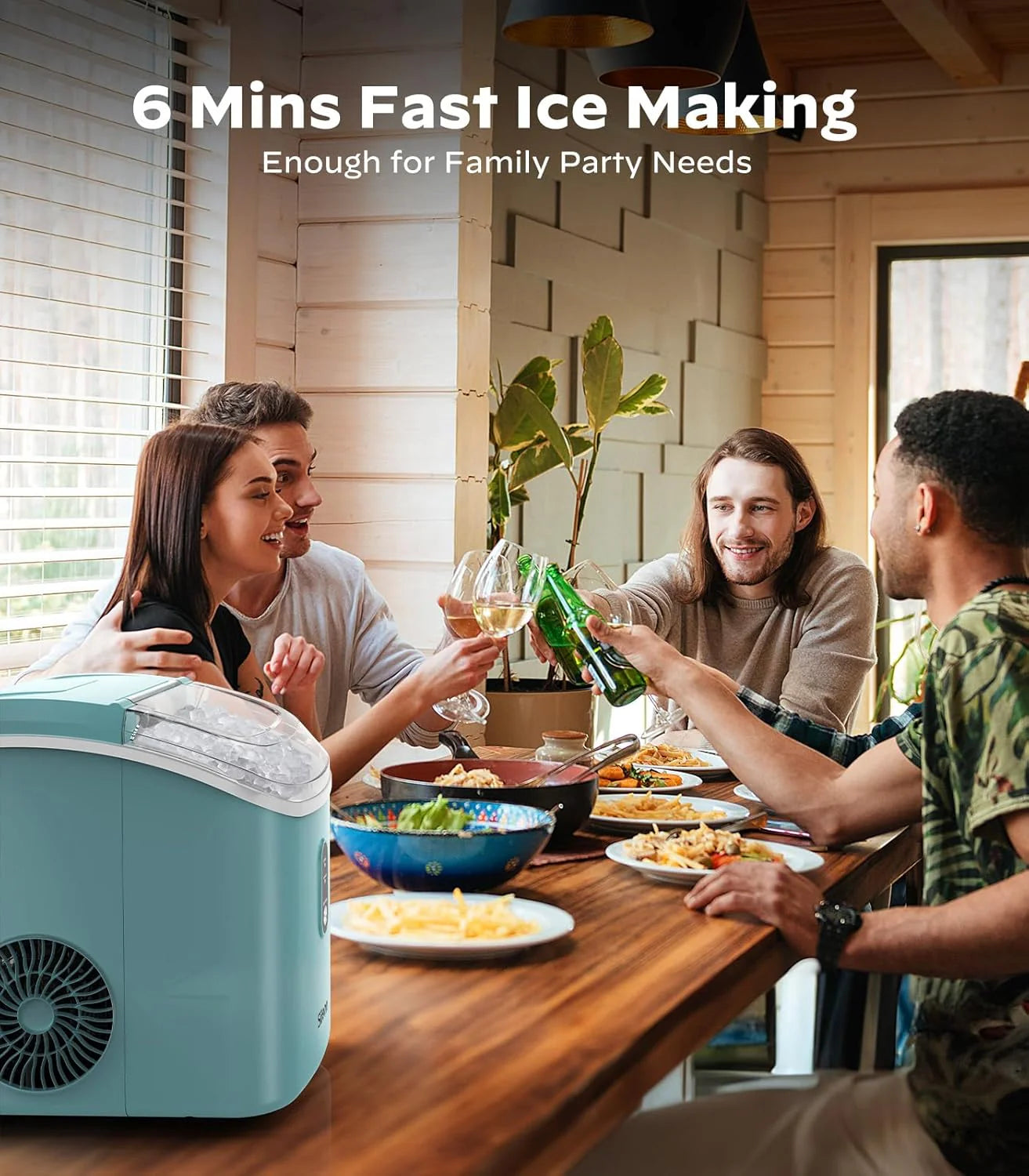 Nugget Ice Maker Countertop, Silonn Chewable Pellet Ice Machine with Self-Cleanin Function, 33lbs/24H Portable Ice Makers for Home Kitchen Officce, Black