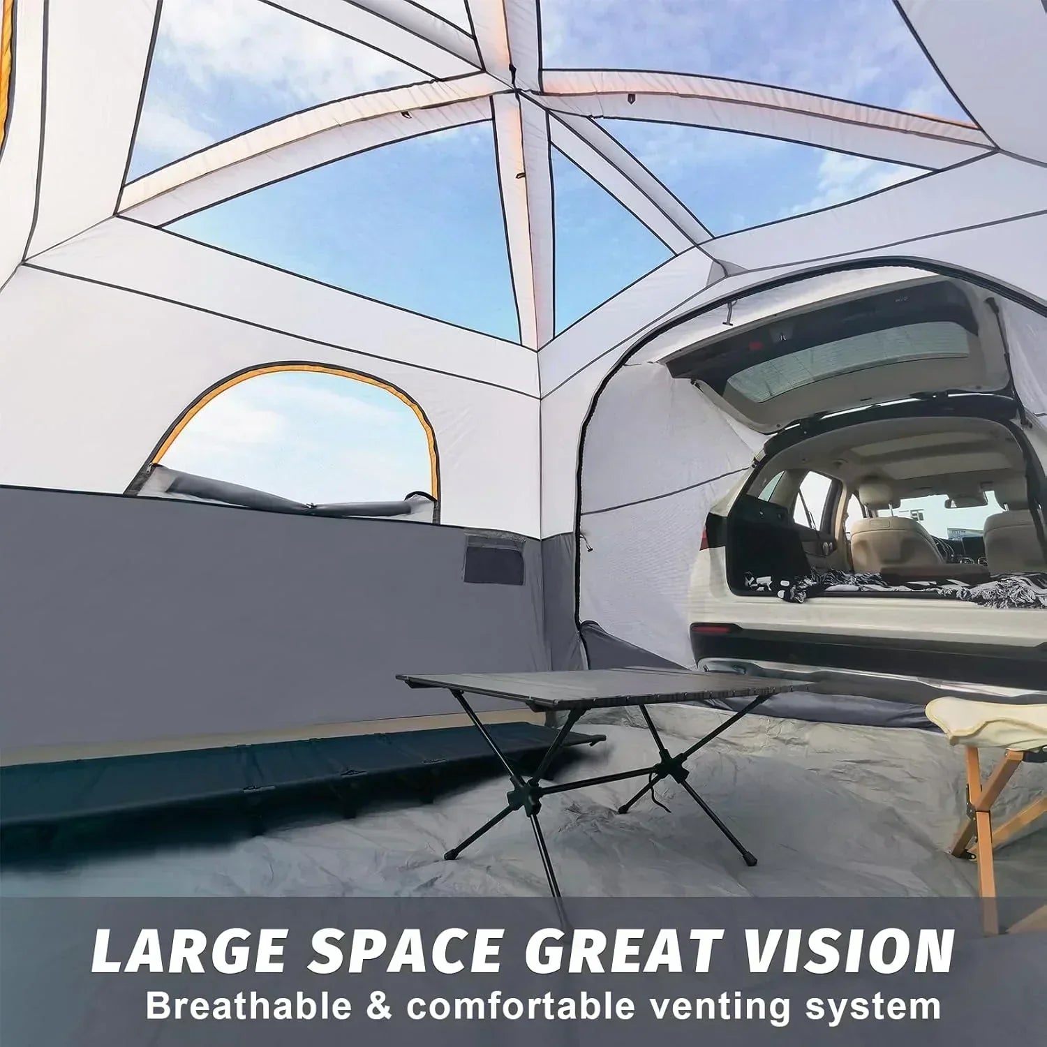 SUV Tent for Camping 6-Person SUV Tailgate Tent - Easy Set Up with Rainfly