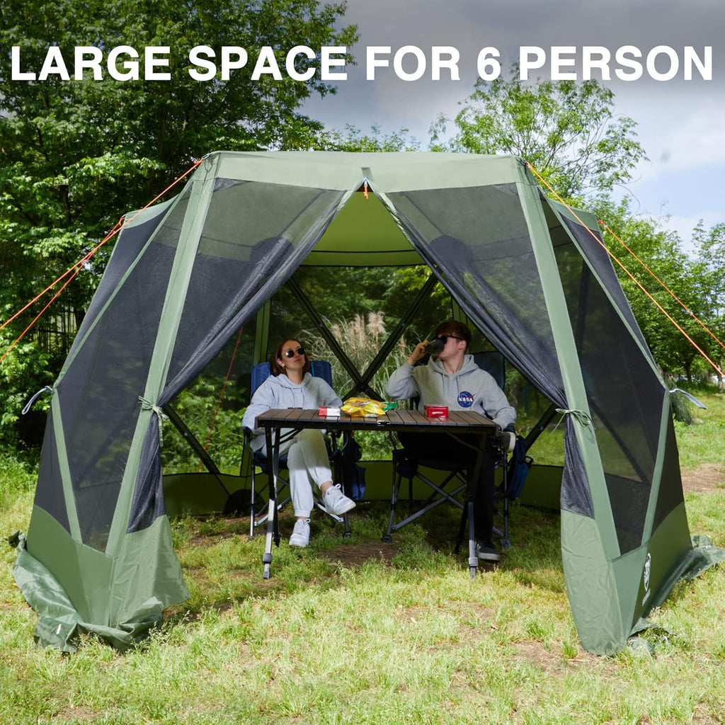 Pop up Screen House Tent for Camping 11.5 x 9.8 ft Instant Screened Gazebo Canopy