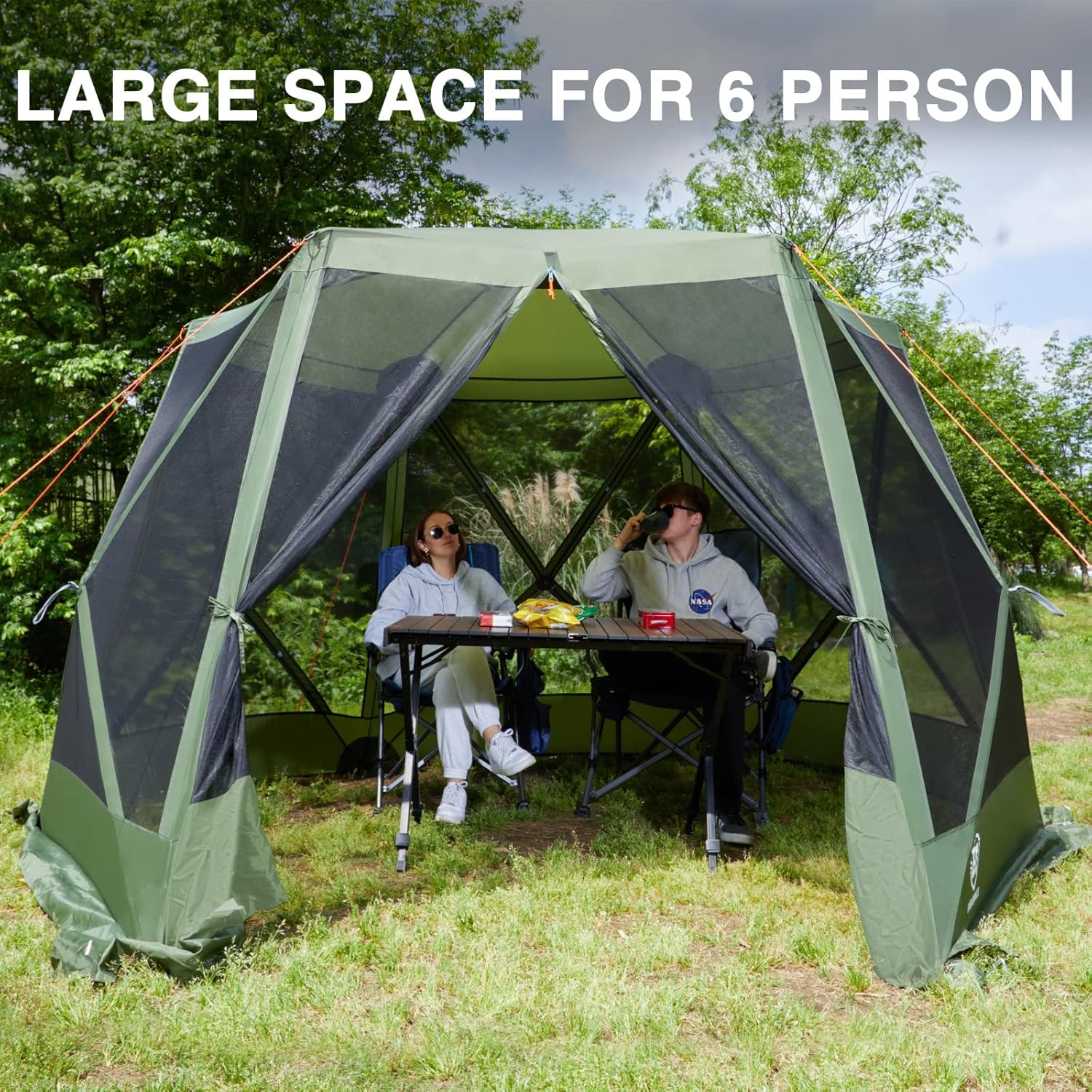Pop up Screen House Tent for Camping 11.5 x 9.8 ft Instant Screened Gazebo Canopy