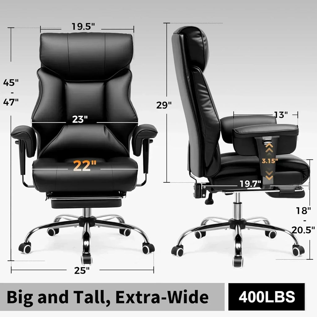 Large Tall Gaming Chair 400 lb Heavy Duty Office Chair