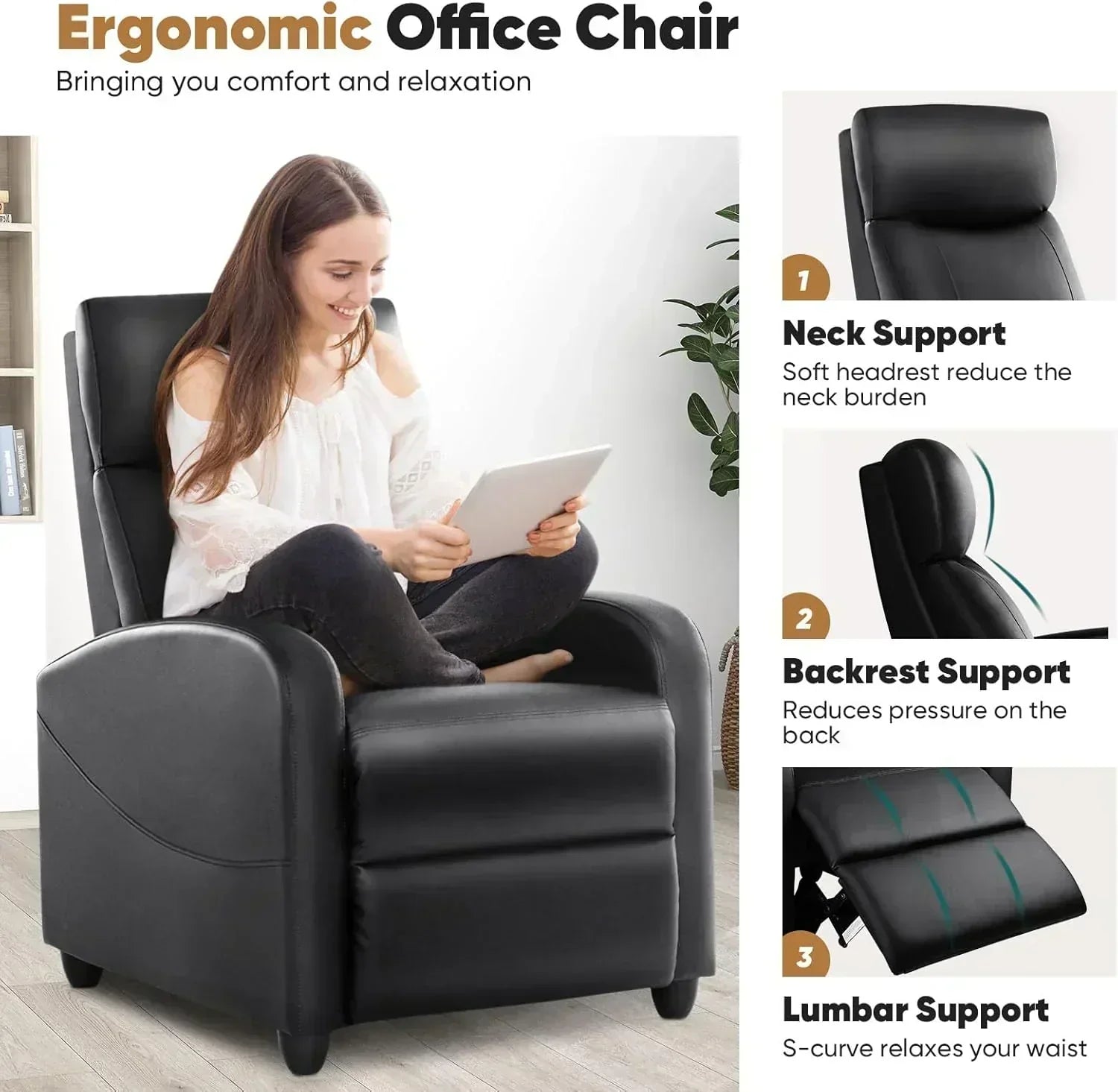 Adult recliner living room massage recliner adjustable home theater chair single sofa
