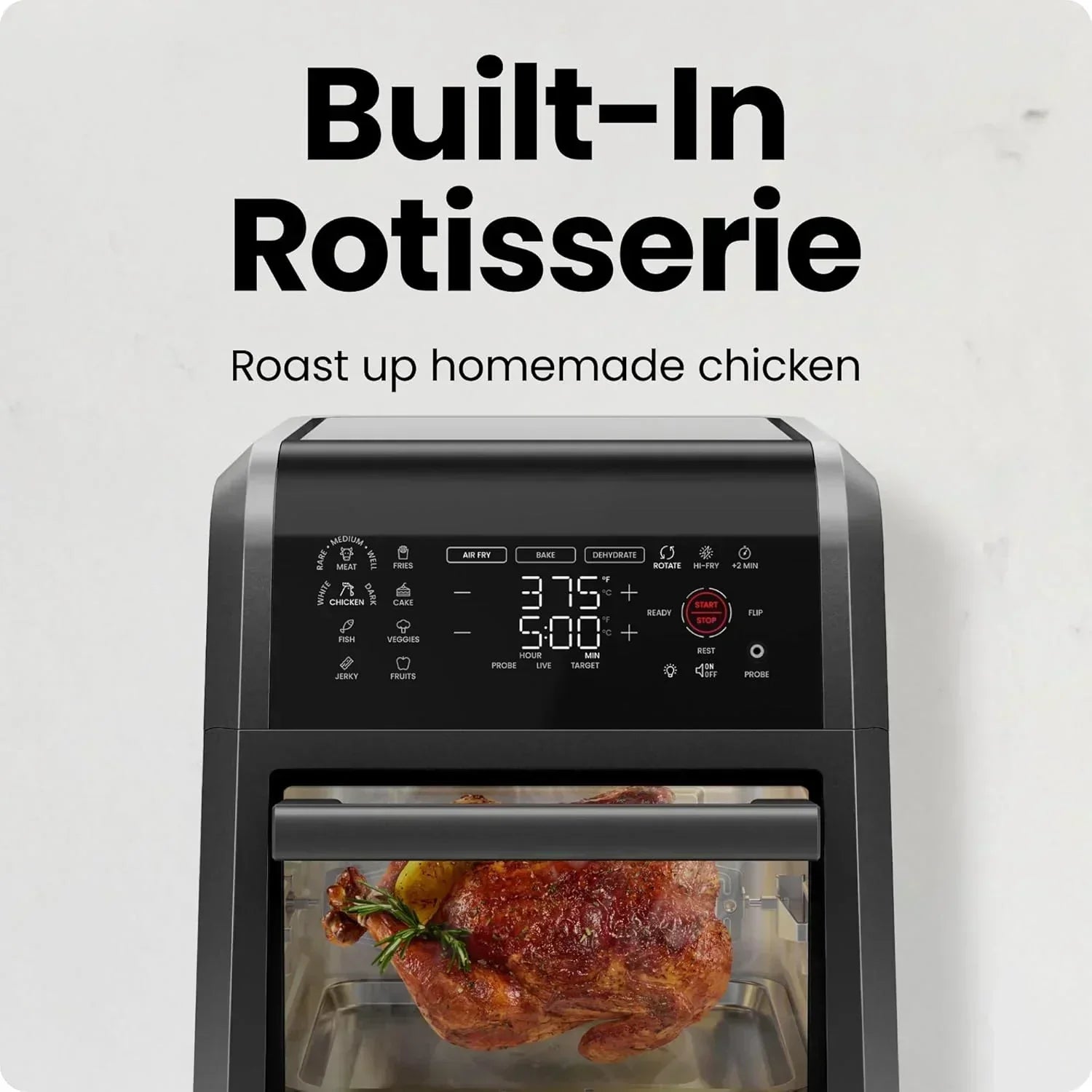 CHEFMAN ExacTemp 12-Quart Air Fryer with Integrated Smart Cooking Thermometer