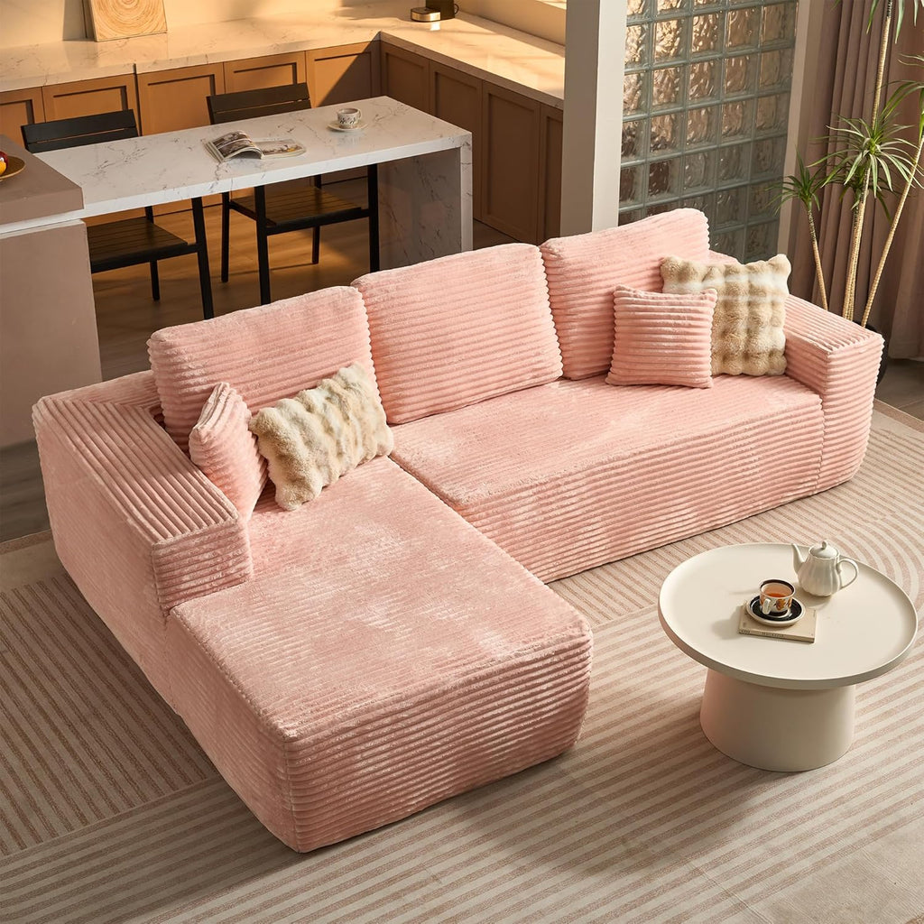 Ovios 104 Cloud Section Sofa L-shaped lounge chair, modern modular sofa