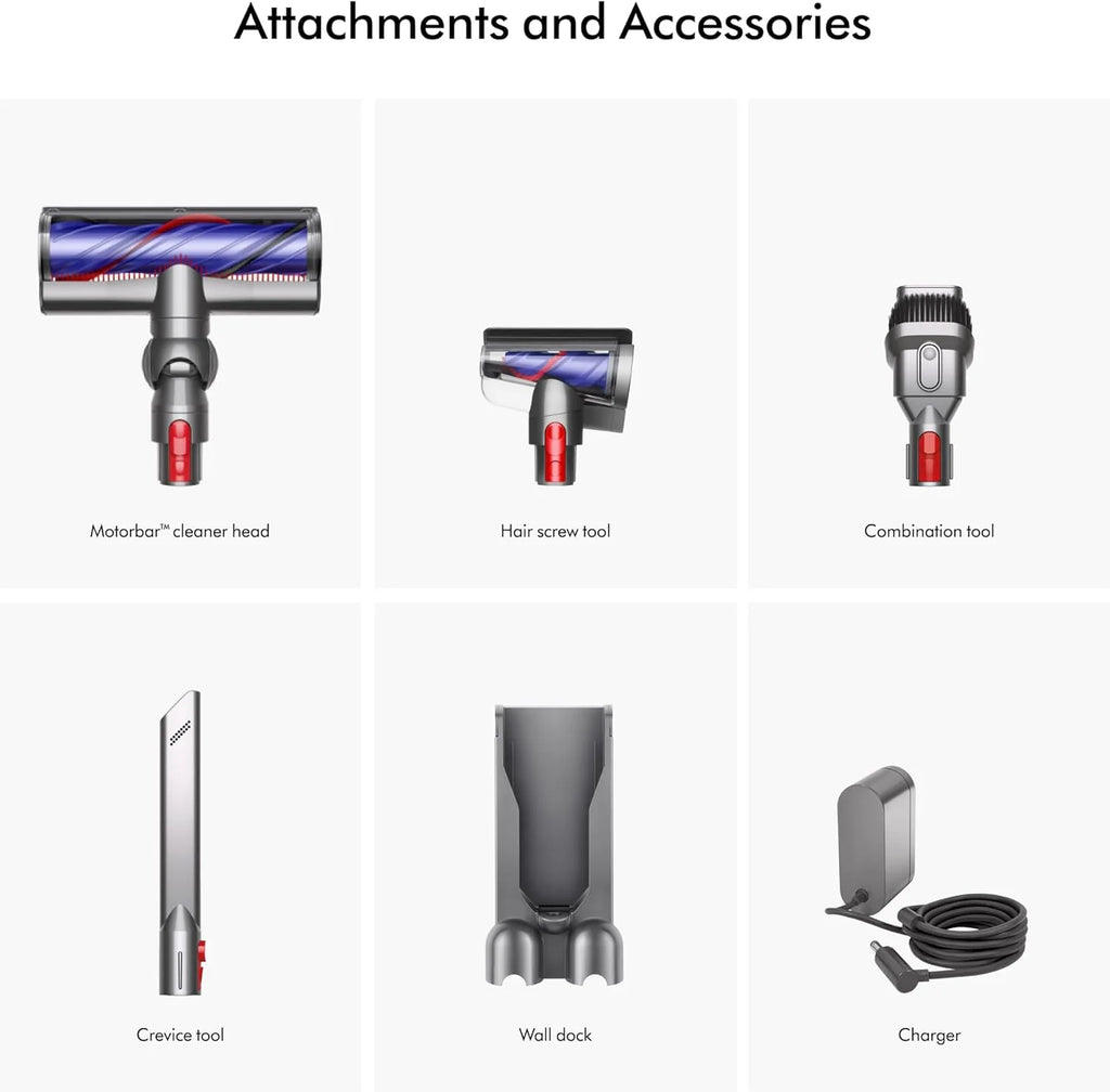 Dyson V8 Cordless Vacuum, Cleans Hard Floors and Carpets, Detangles, Converts to Handheld, 115AW, 2 Power Modes, Up to 40 Minutes1