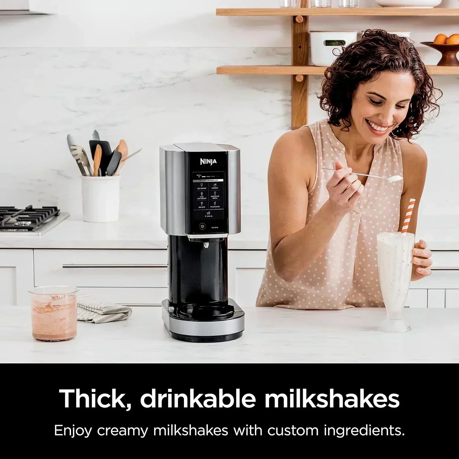 Ninja NC301 CREAMi Ice Cream Maker for Gelato Mix-ins Milkshakes Sorbet Smoothie Bowls More