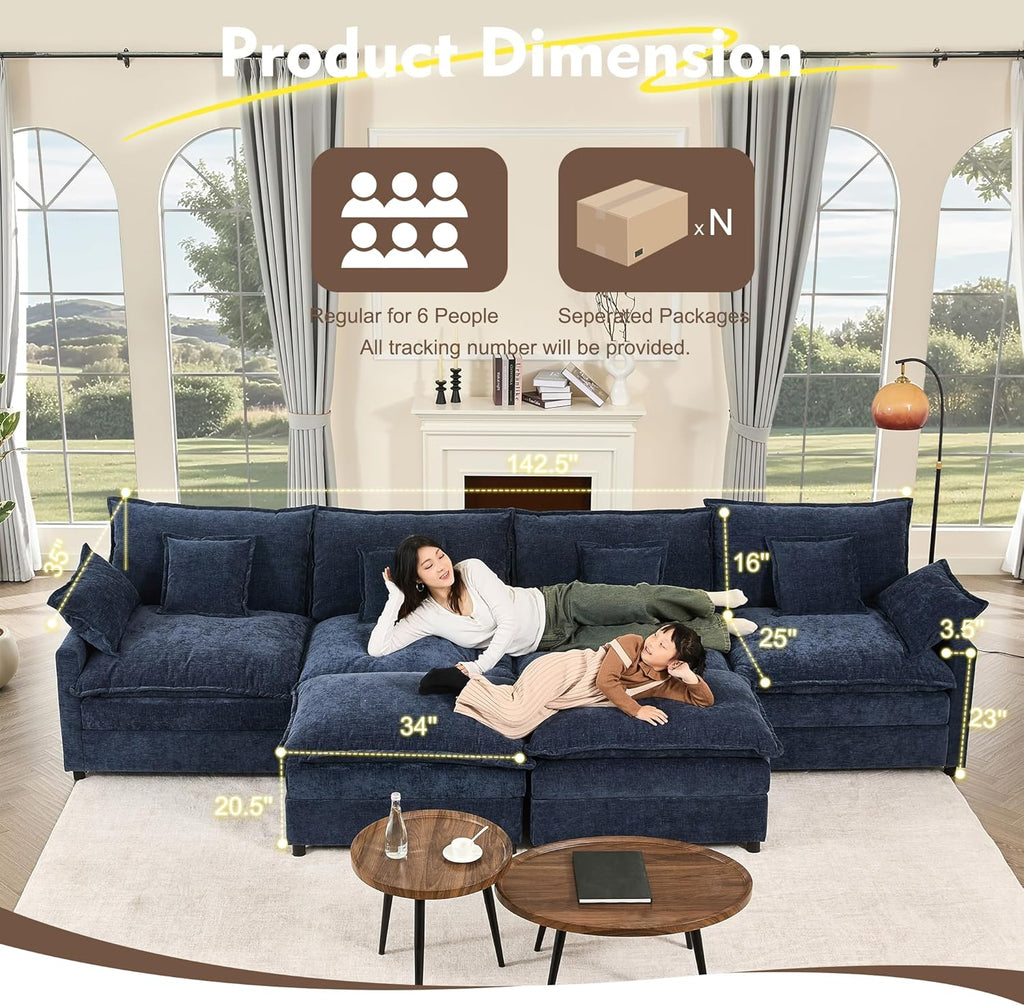 108 U-shaped sofa modular sofa Comfortable cloud sofa