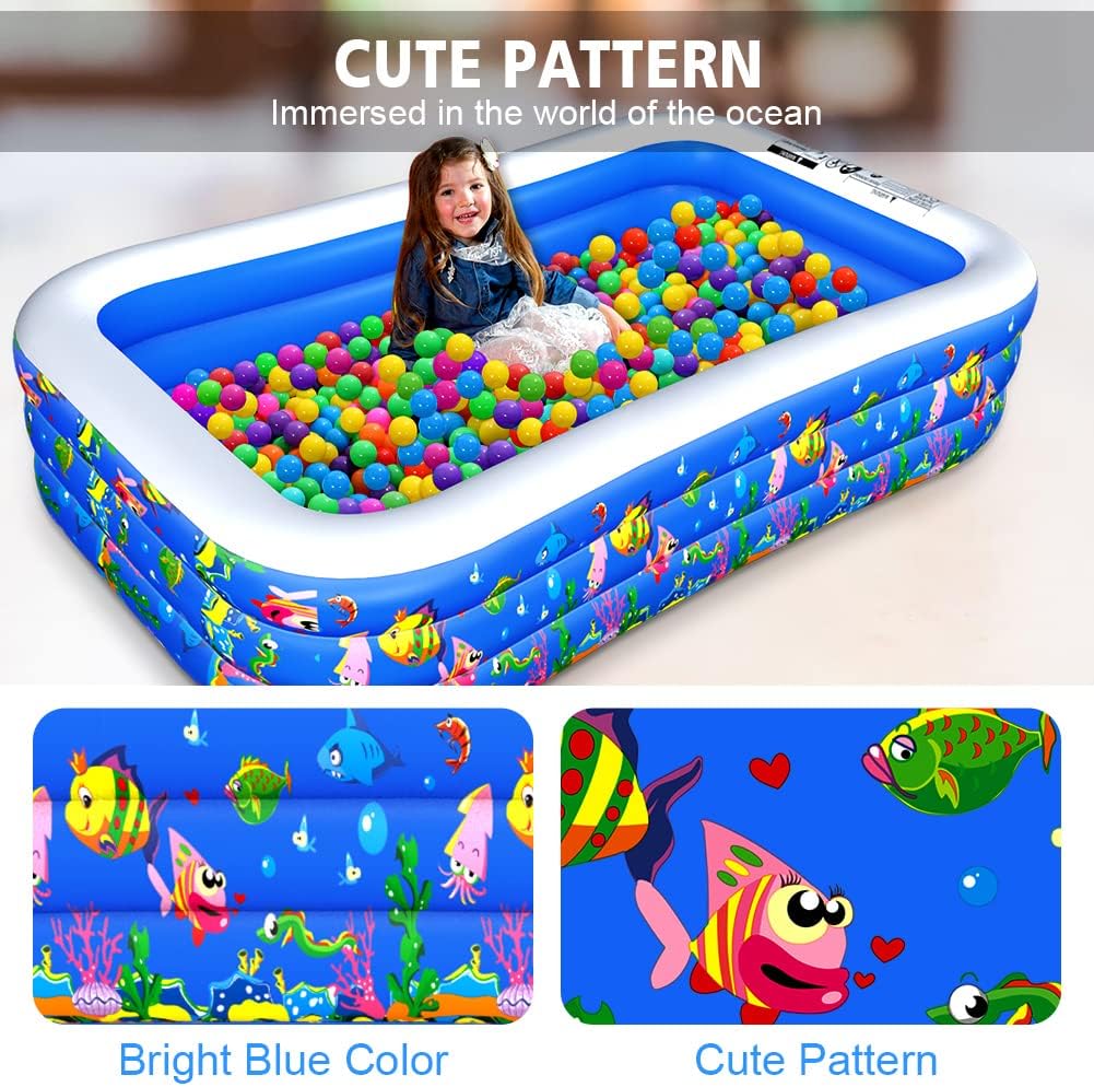 Inflatable Swimming Pool Kiddie Pools Family Lounge Pools Thickened Above Ground Family Pool