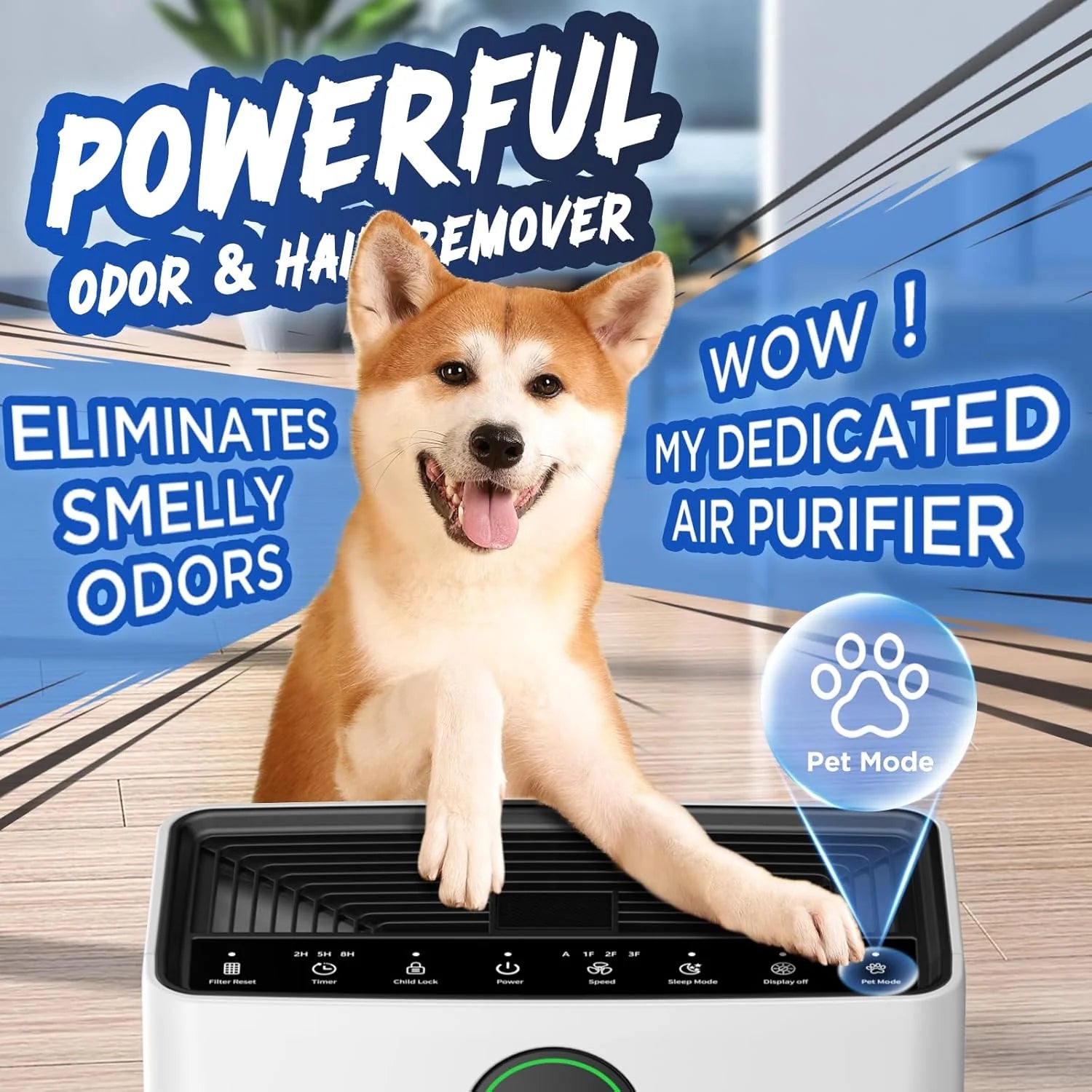Air Purifiers for Home Large Room up to 2200sq.ft, MOOKA Air purifier for Home Pets with Washable Filter
